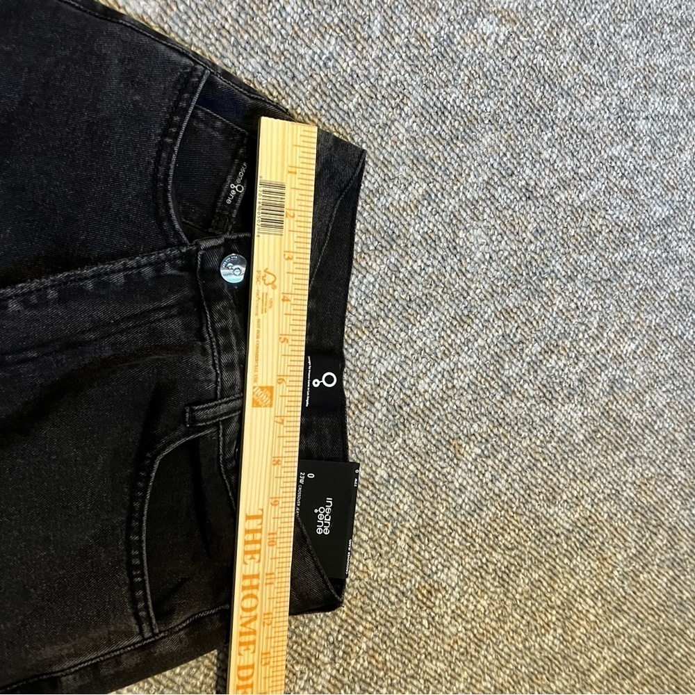 Insane Gene Crossover Jeans Asymmetrical Waist Size 0 23 In Black Wash F - Picture 5 of 7
